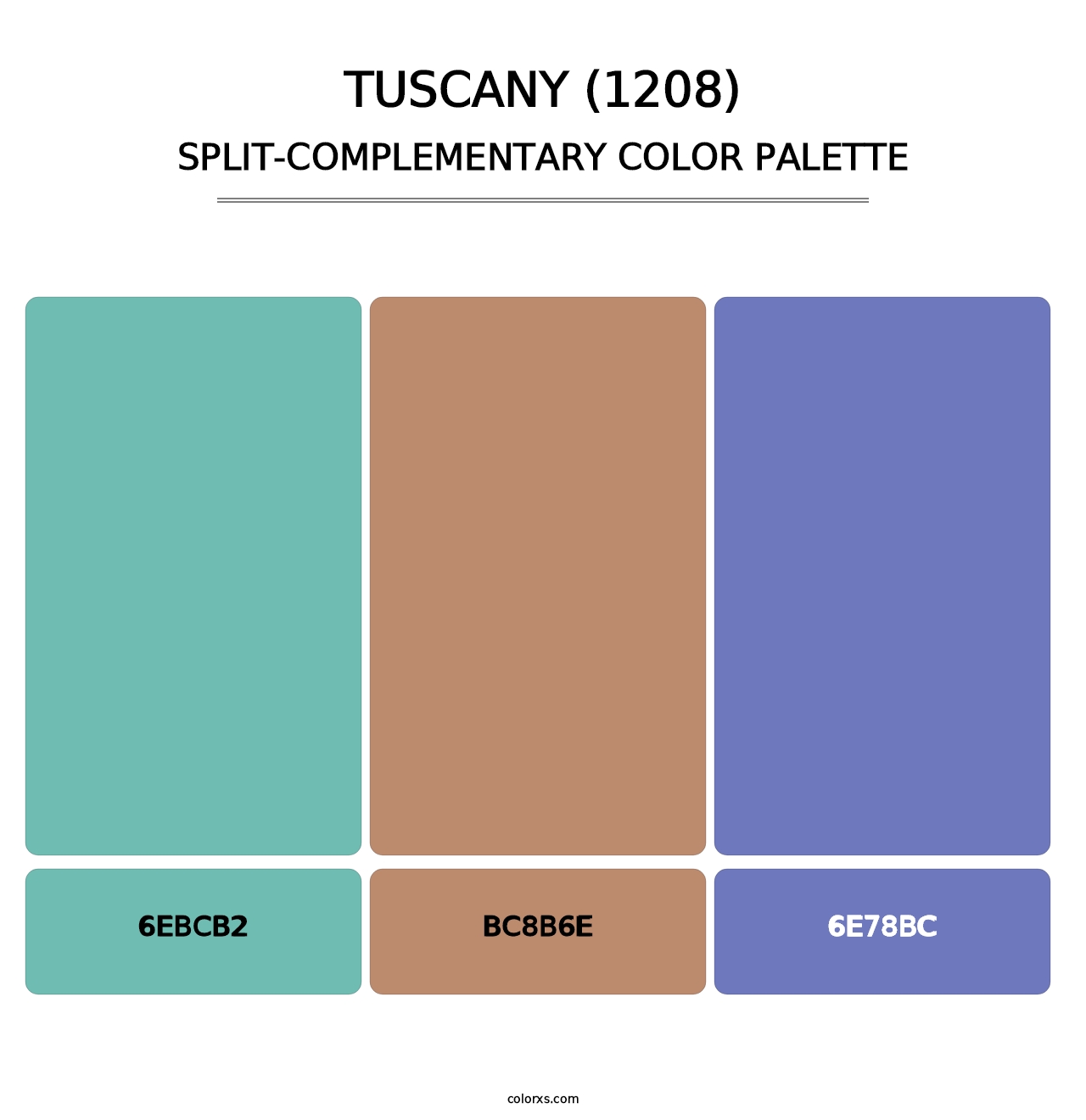 Tuscany (1208) - Split-Complementary Color Palette