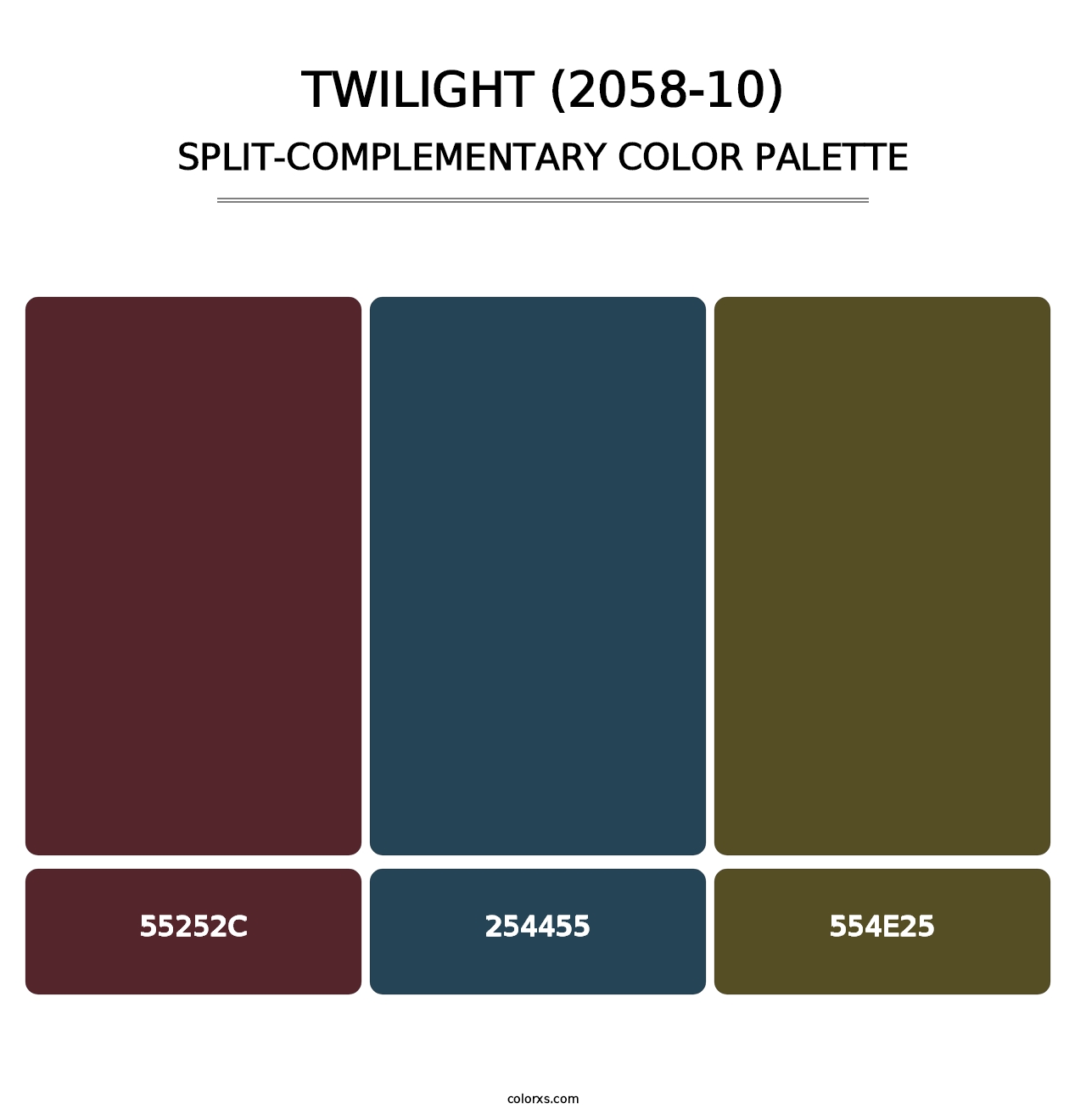 Twilight (2058-10) - Split-Complementary Color Palette