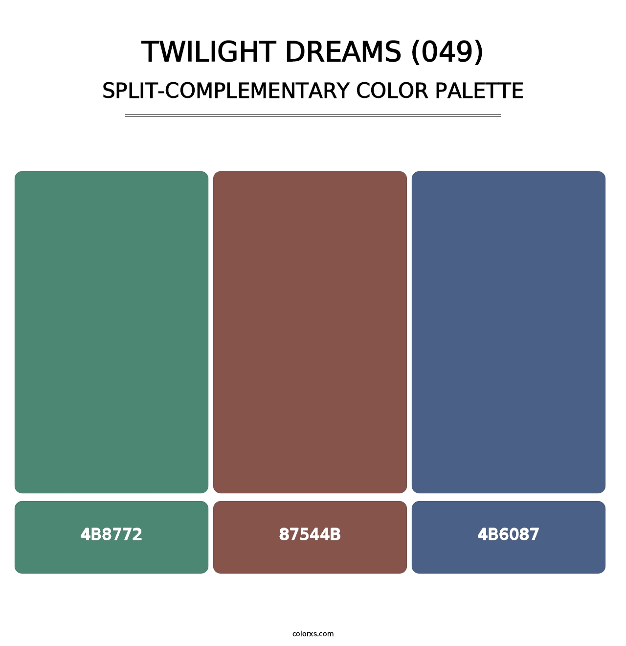 Twilight Dreams (049) - Split-Complementary Color Palette