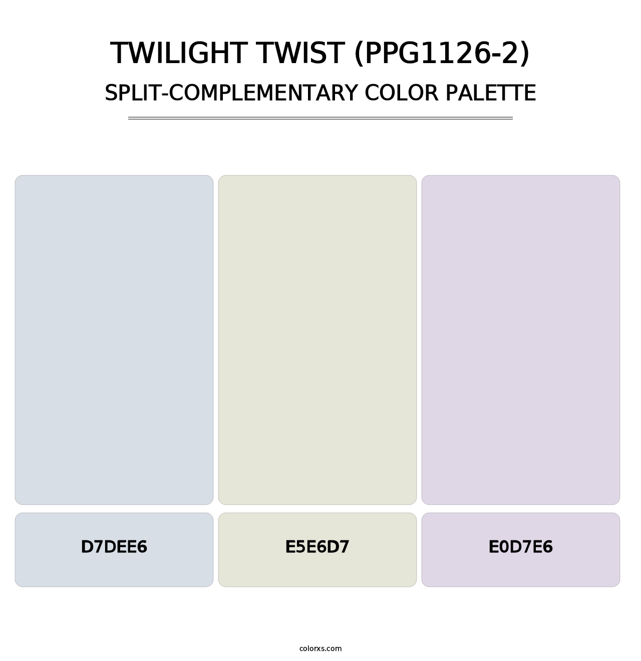Twilight Twist (PPG1126-2) - Split-Complementary Color Palette
