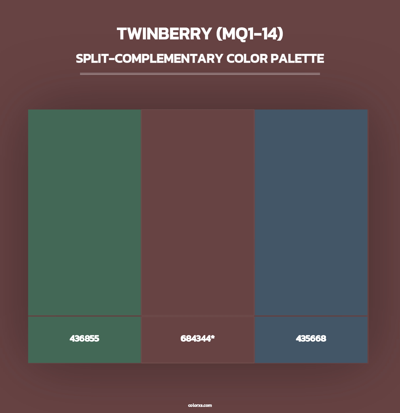 Twinberry (MQ1-14) - Split-Complementary Color Palette