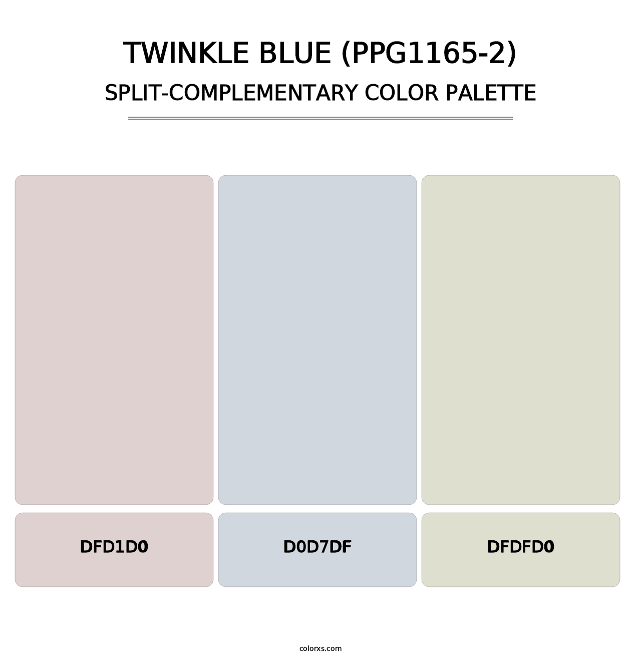 Twinkle Blue (PPG1165-2) - Split-Complementary Color Palette