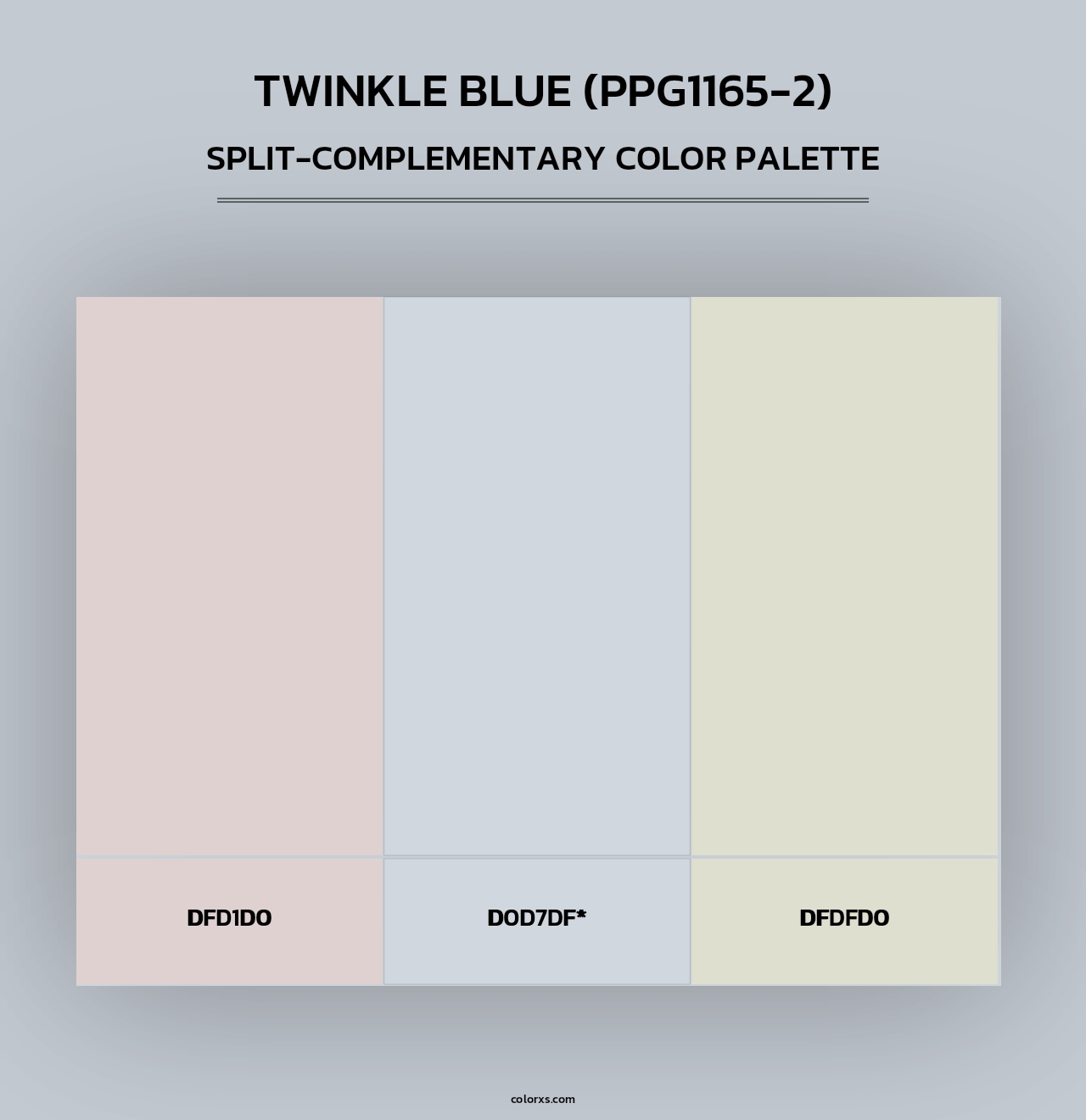 Twinkle Blue (PPG1165-2) - Split-Complementary Color Palette