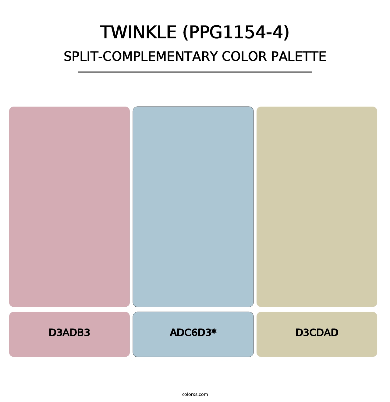 Twinkle (PPG1154-4) - Split-Complementary Color Palette