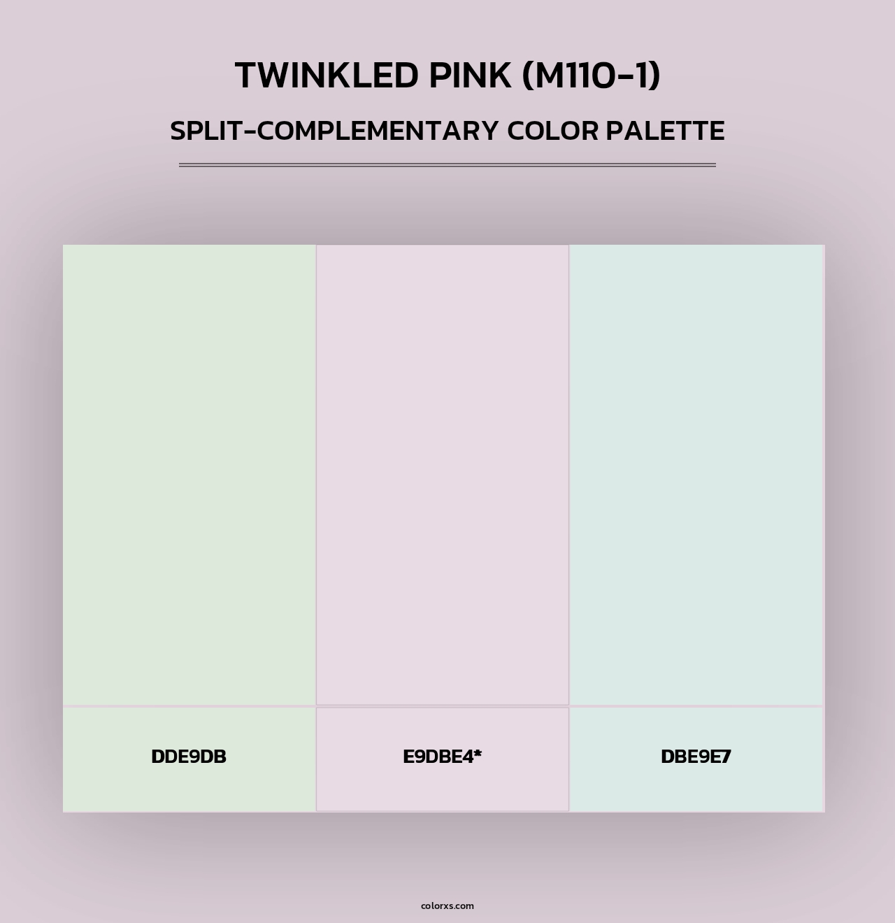 Twinkled Pink (M110-1) - Split-Complementary Color Palette
