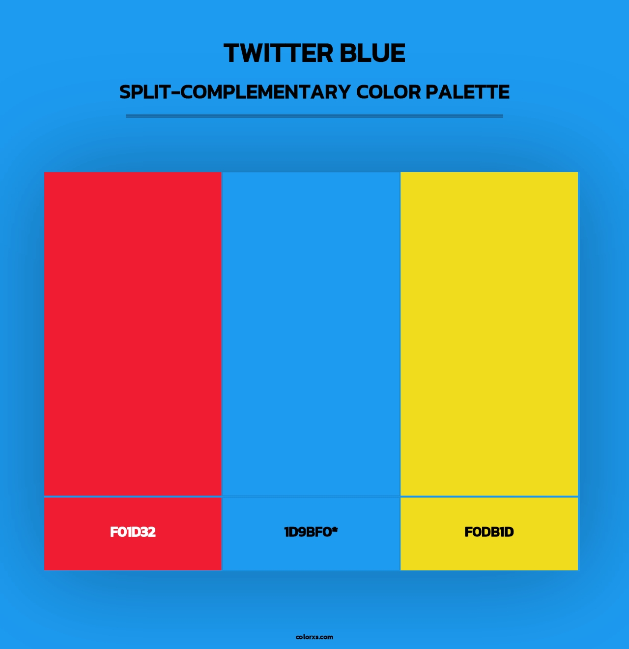 Twitter Blue - Split-Complementary Color Palette