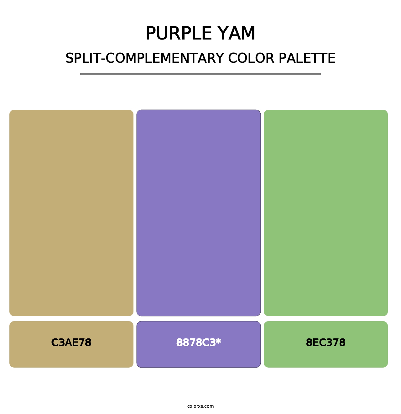 Purple Yam - Split-Complementary Color Palette
