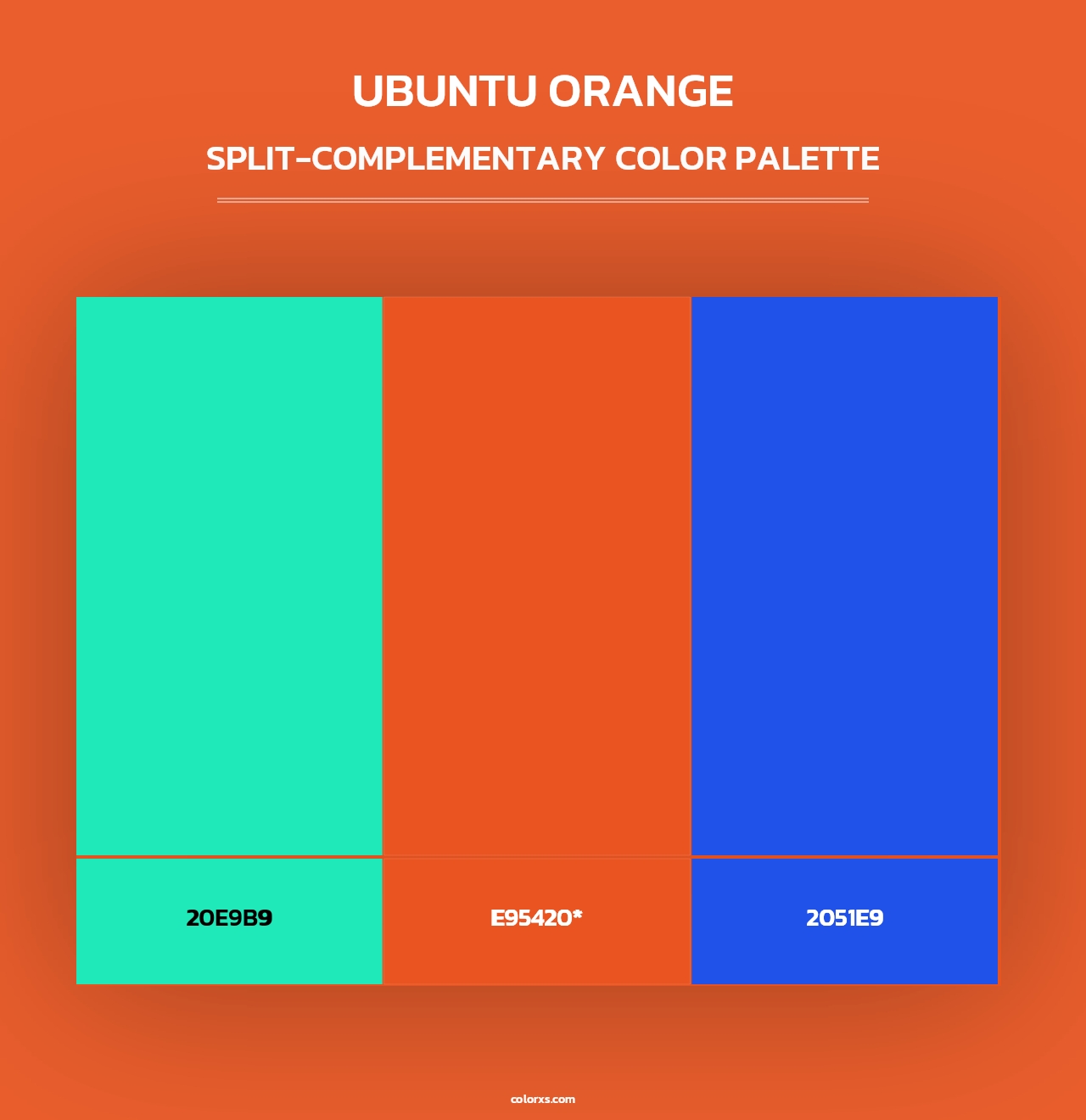Ubuntu Orange - Split-Complementary Color Palette