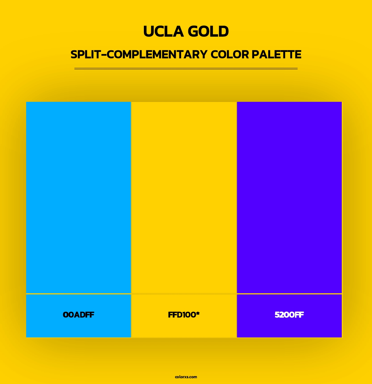 UCLA Gold - Split-Complementary Color Palette