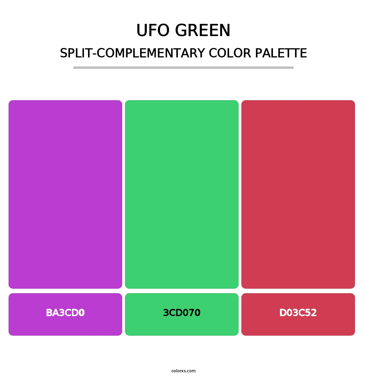 UFO Green - Split-Complementary Color Palette