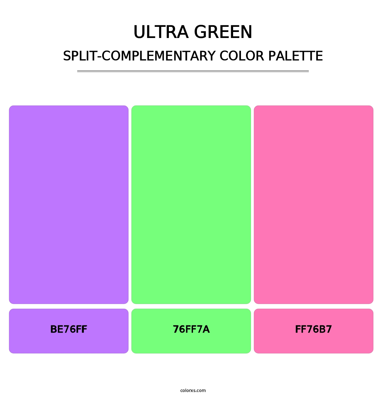 Ultra Green - Split-Complementary Color Palette