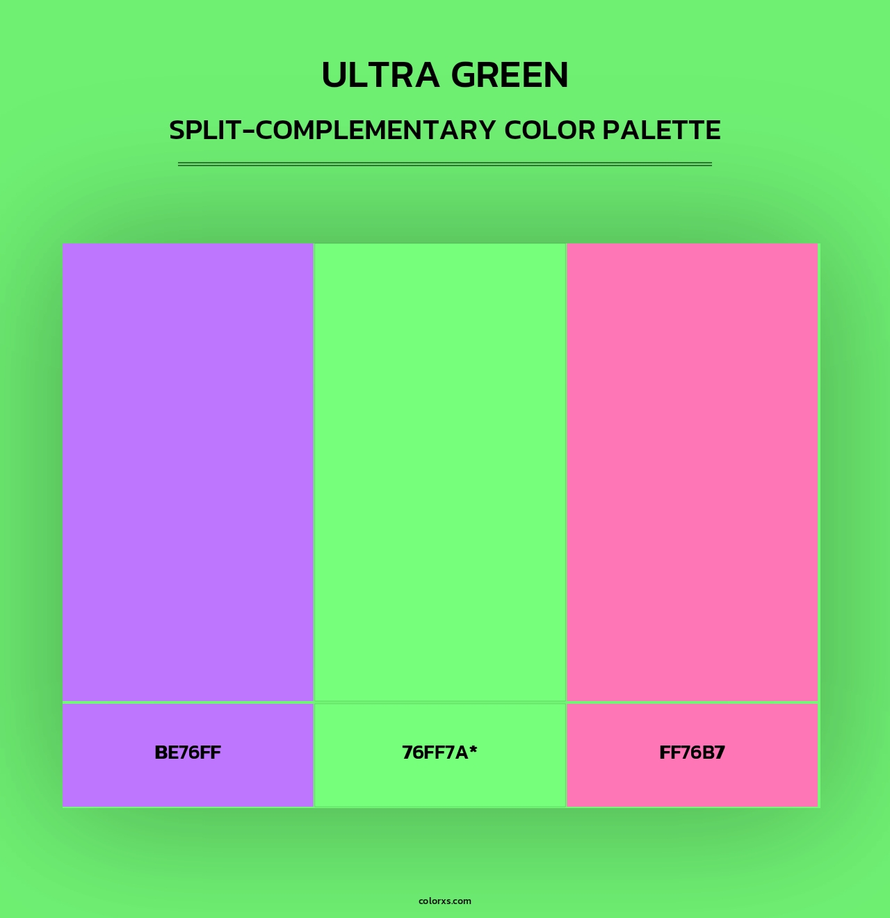 Ultra Green - Split-Complementary Color Palette