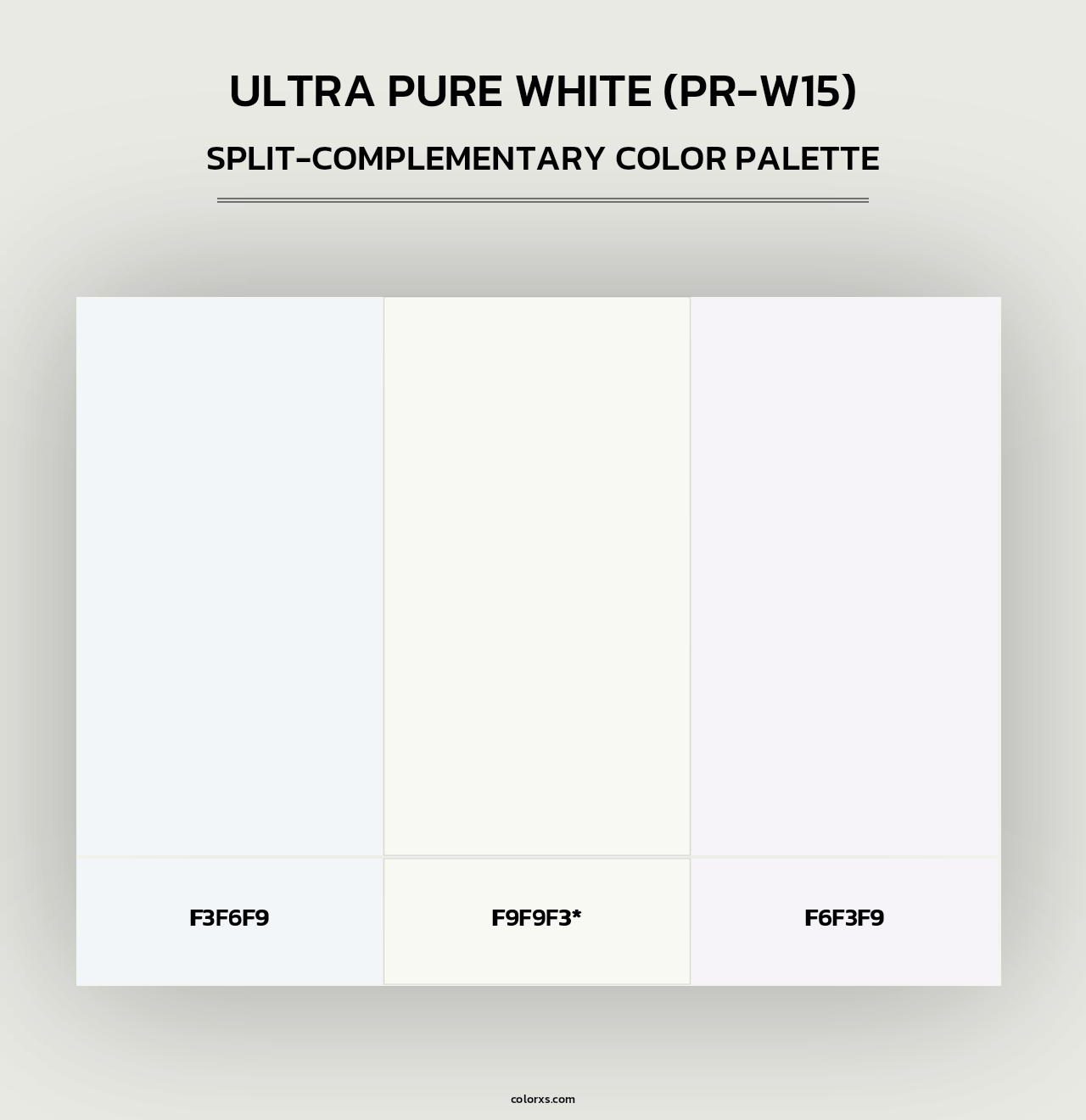 Ultra Pure White (PR-W15) - Split-Complementary Color Palette