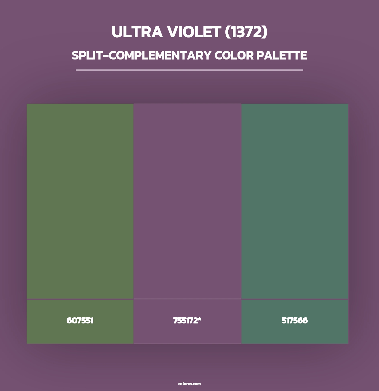 Ultra Violet (1372) - Split-Complementary Color Palette