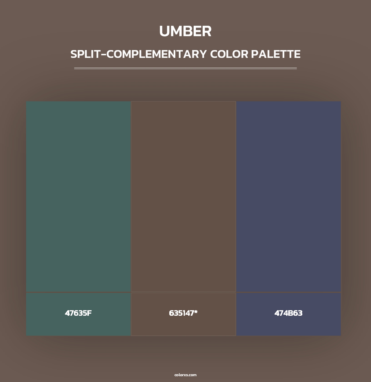 Umber - Split-Complementary Color Palette