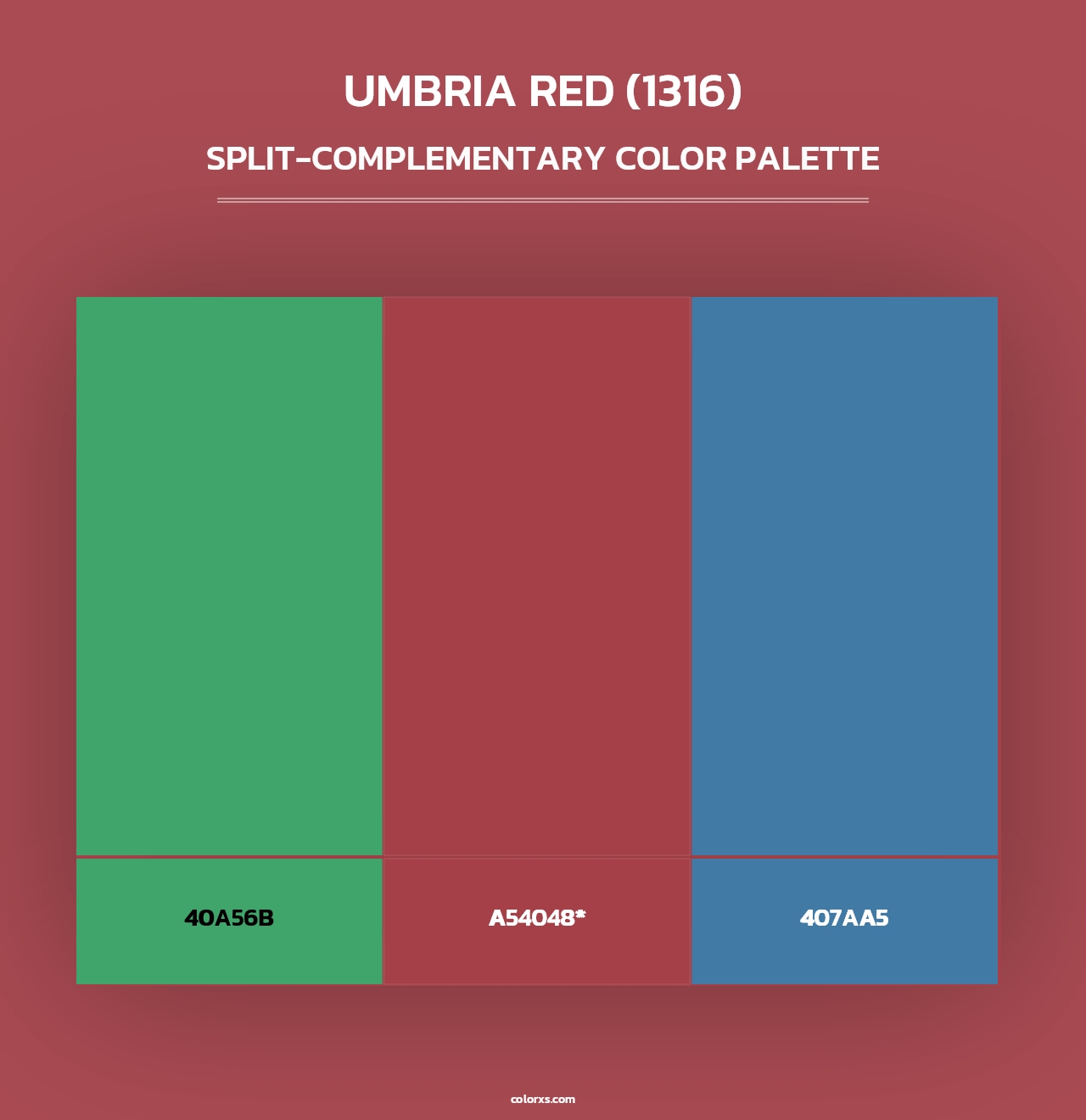 Umbria Red (1316) - Split-Complementary Color Palette