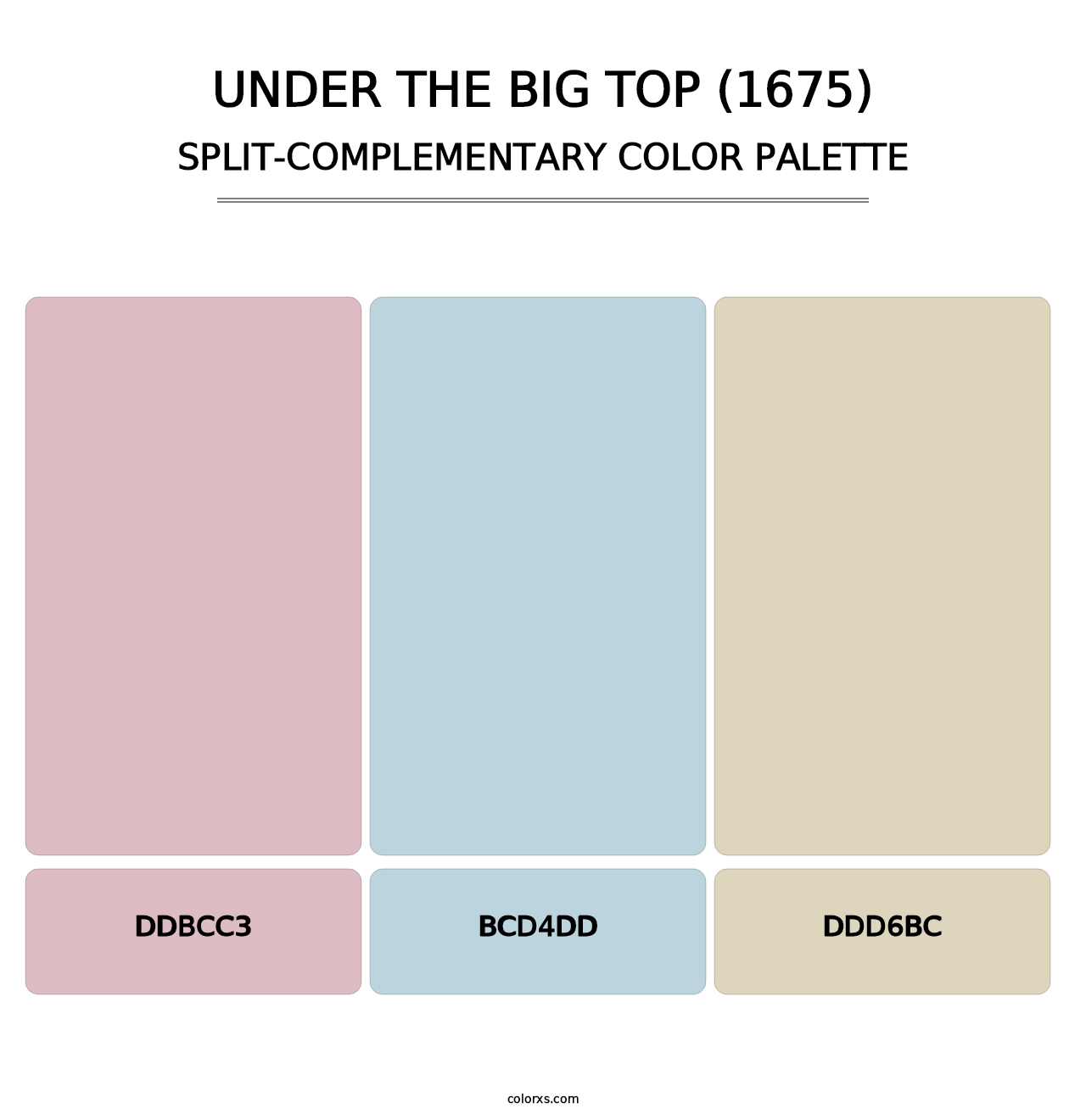 Under the Big Top (1675) - Split-Complementary Color Palette