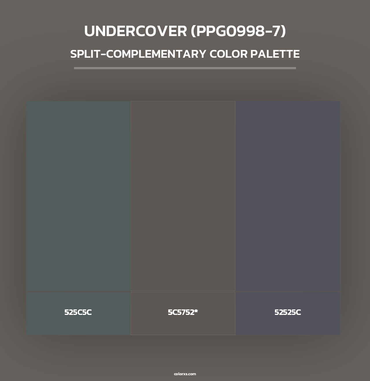 Undercover (PPG0998-7) - Split-Complementary Color Palette