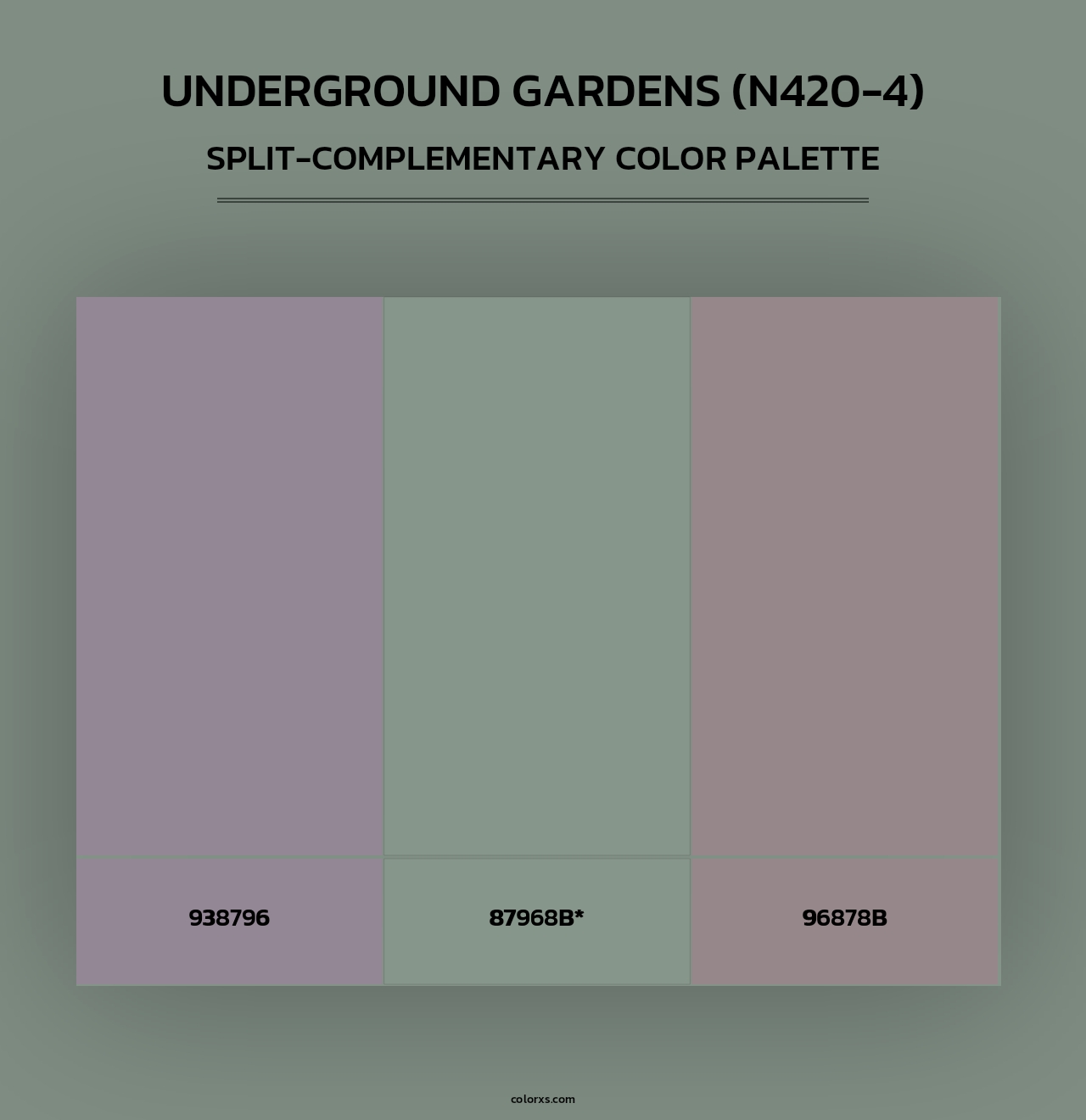 Underground Gardens (N420-4) - Split-Complementary Color Palette