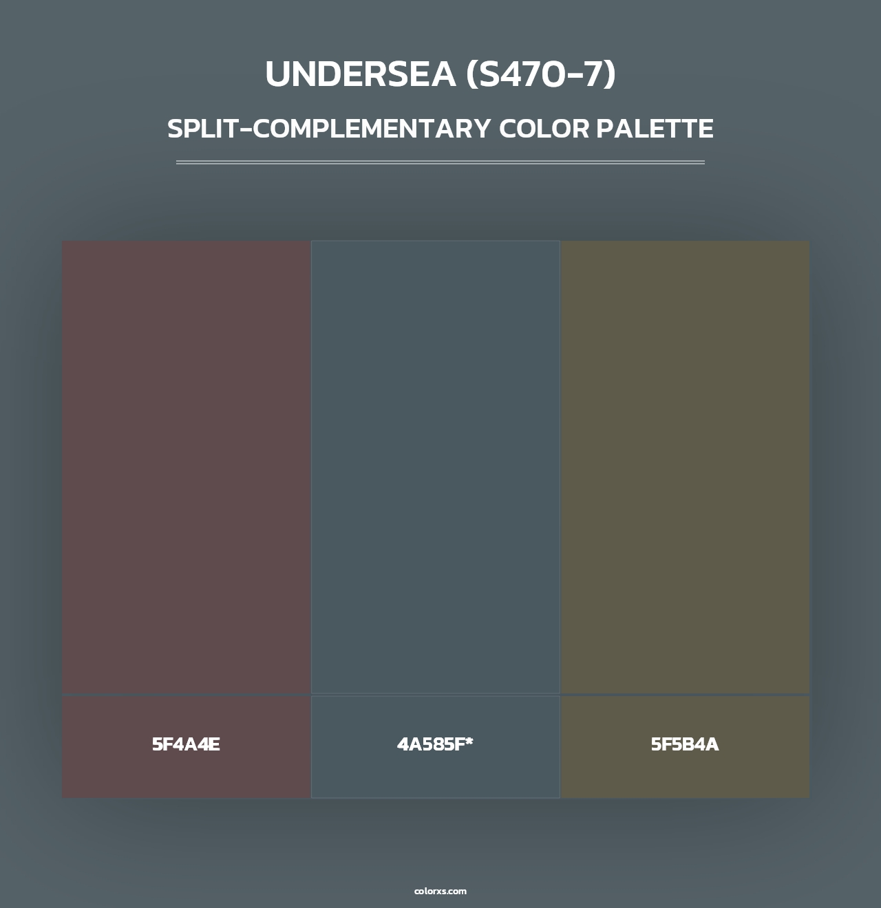 Undersea (S470-7) - Split-Complementary Color Palette