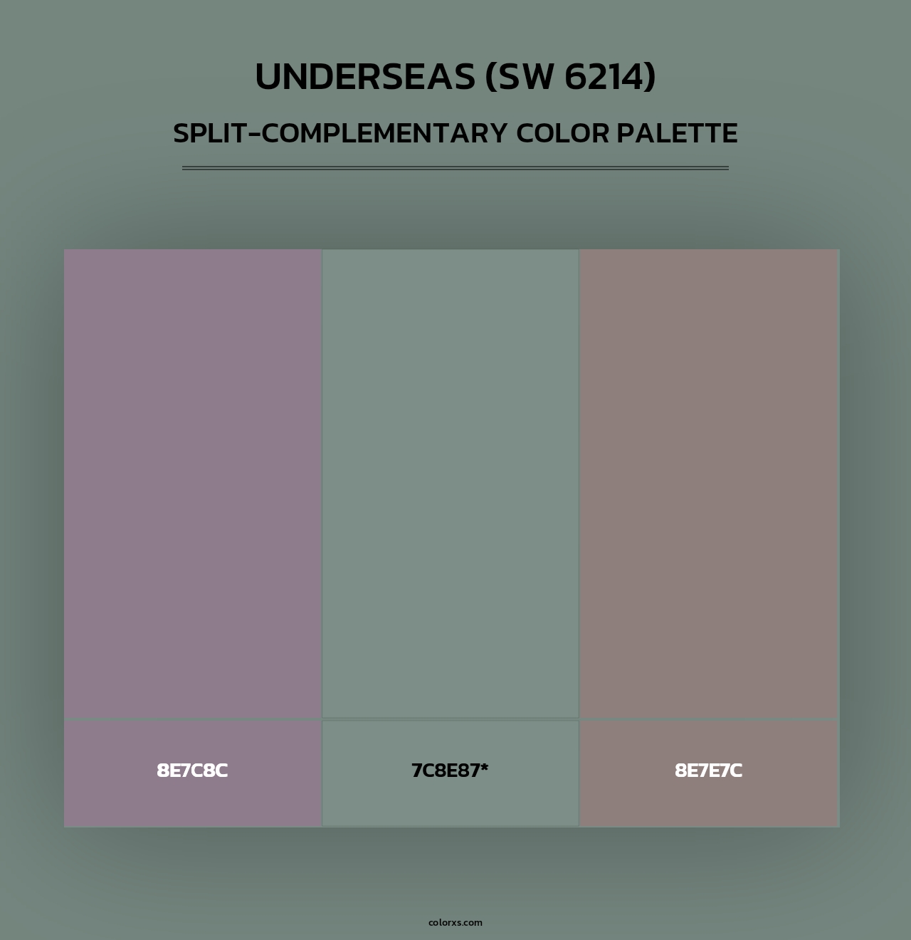 Underseas (SW 6214) - Split-Complementary Color Palette