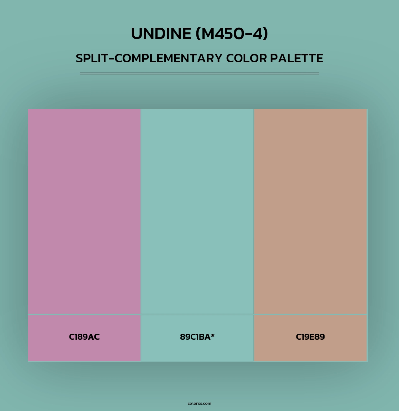 Undine (M450-4) - Split-Complementary Color Palette