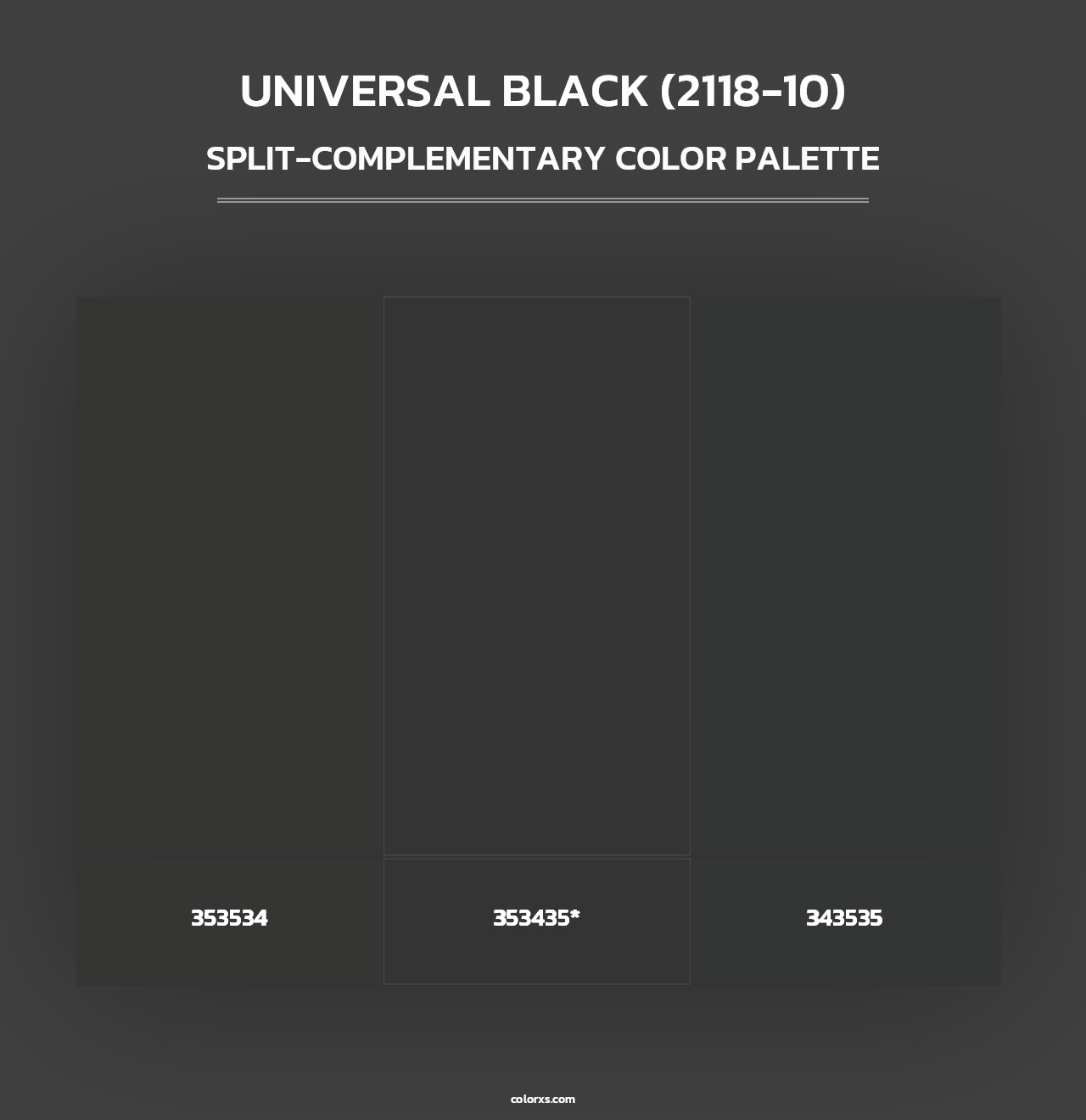 Universal Black (2118-10) - Split-Complementary Color Palette