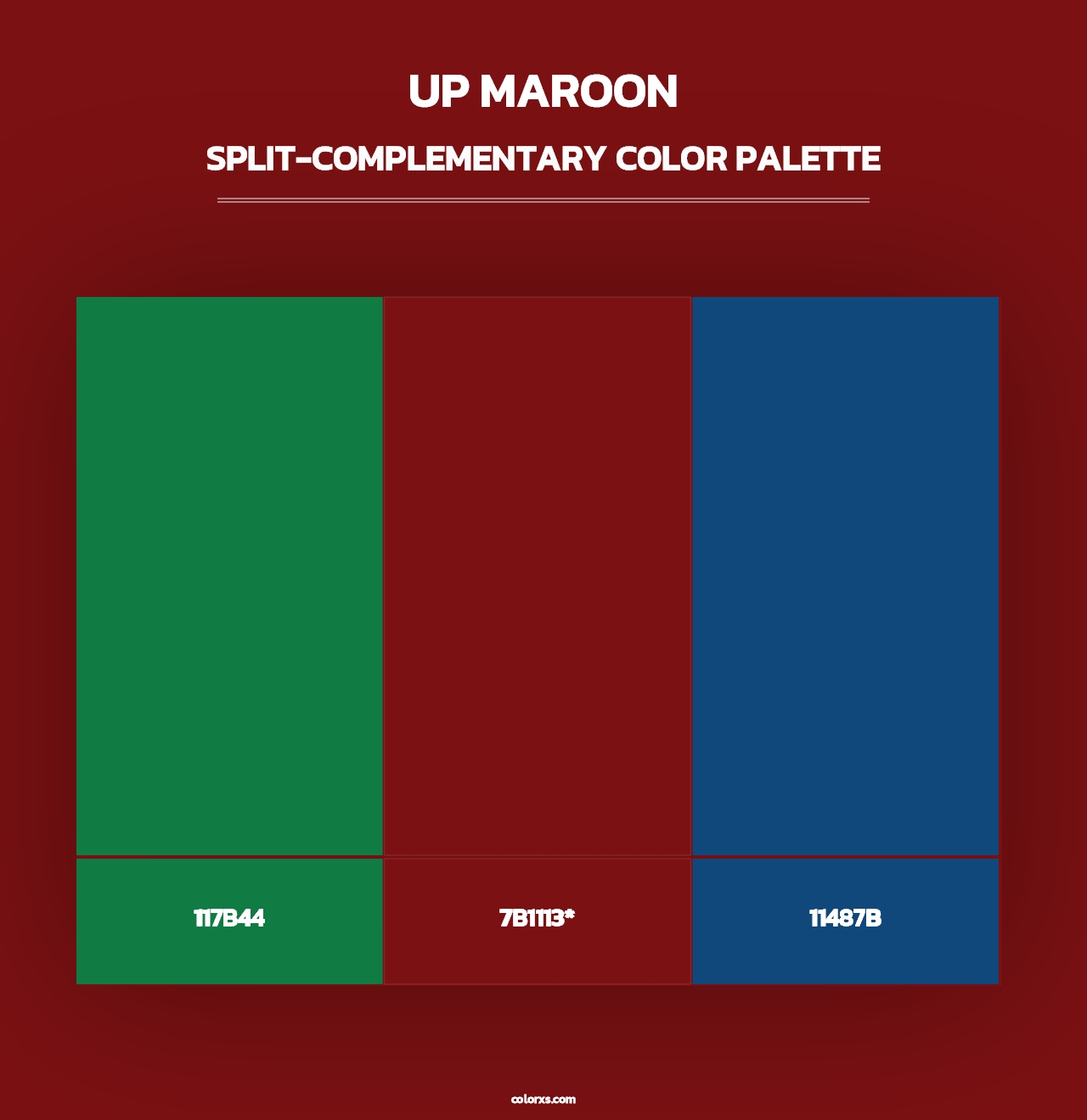 UP Maroon - Split-Complementary Color Palette