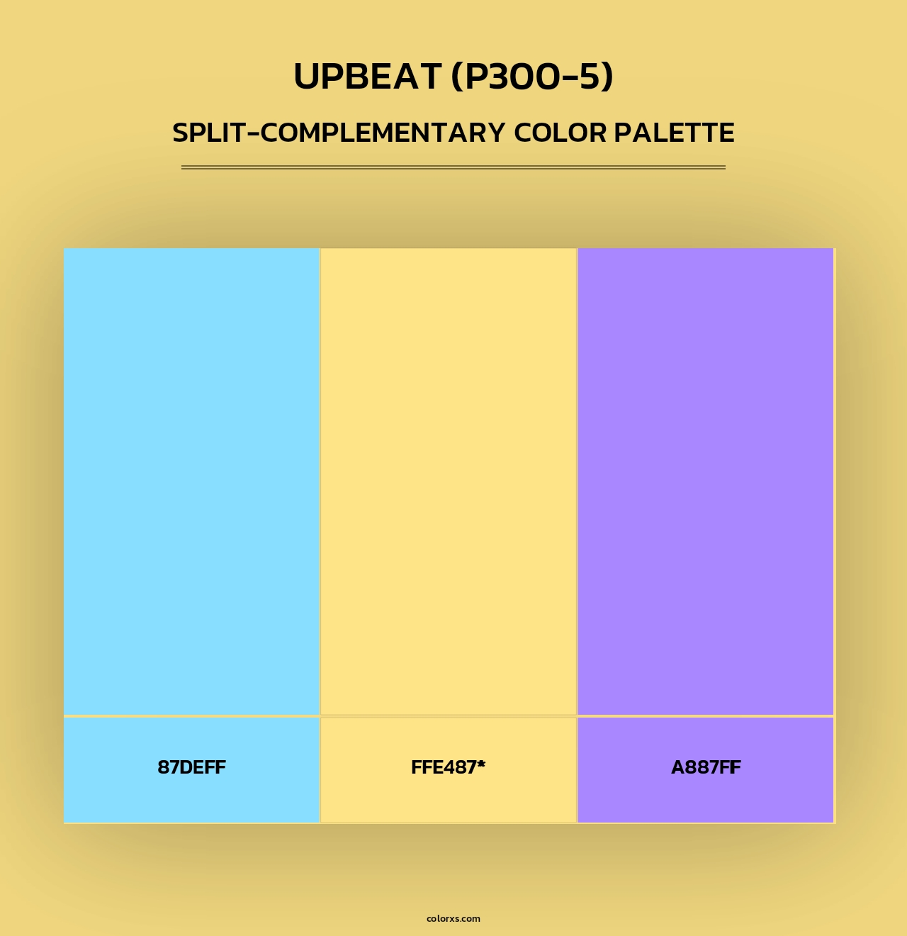 Upbeat (P300-5) - Split-Complementary Color Palette