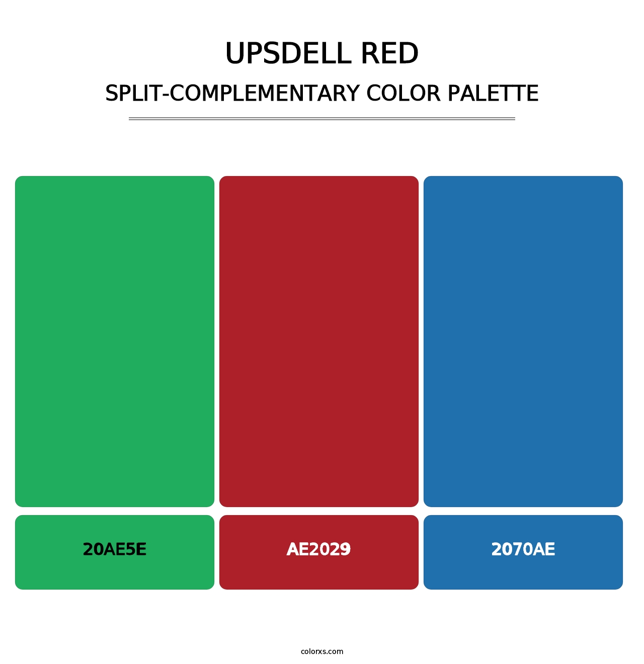 Upsdell Red - Split-Complementary Color Palette