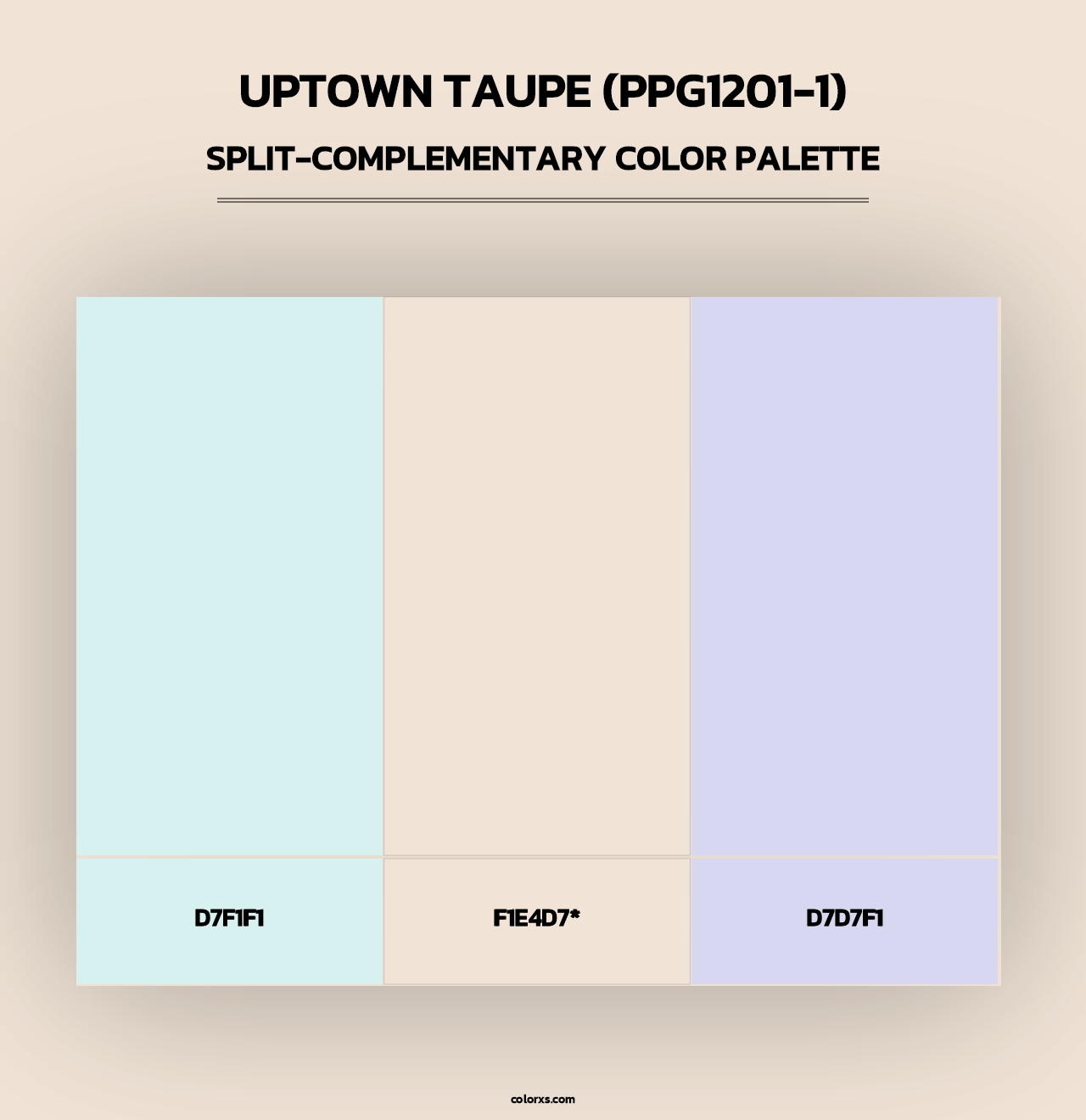 Uptown Taupe (PPG1201-1) - Split-Complementary Color Palette