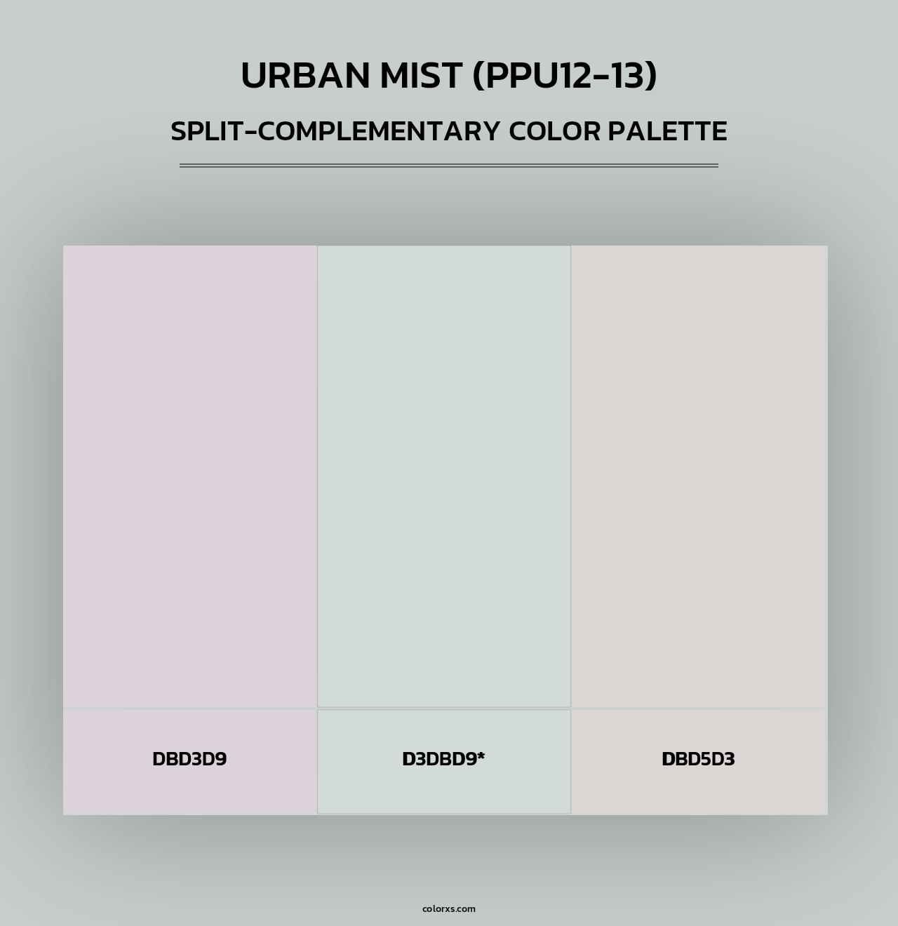 Urban Mist (PPU12-13) - Split-Complementary Color Palette