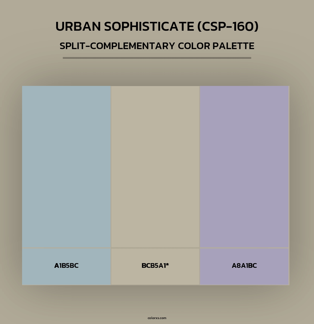 Urban Sophisticate (CSP-160) - Split-Complementary Color Palette