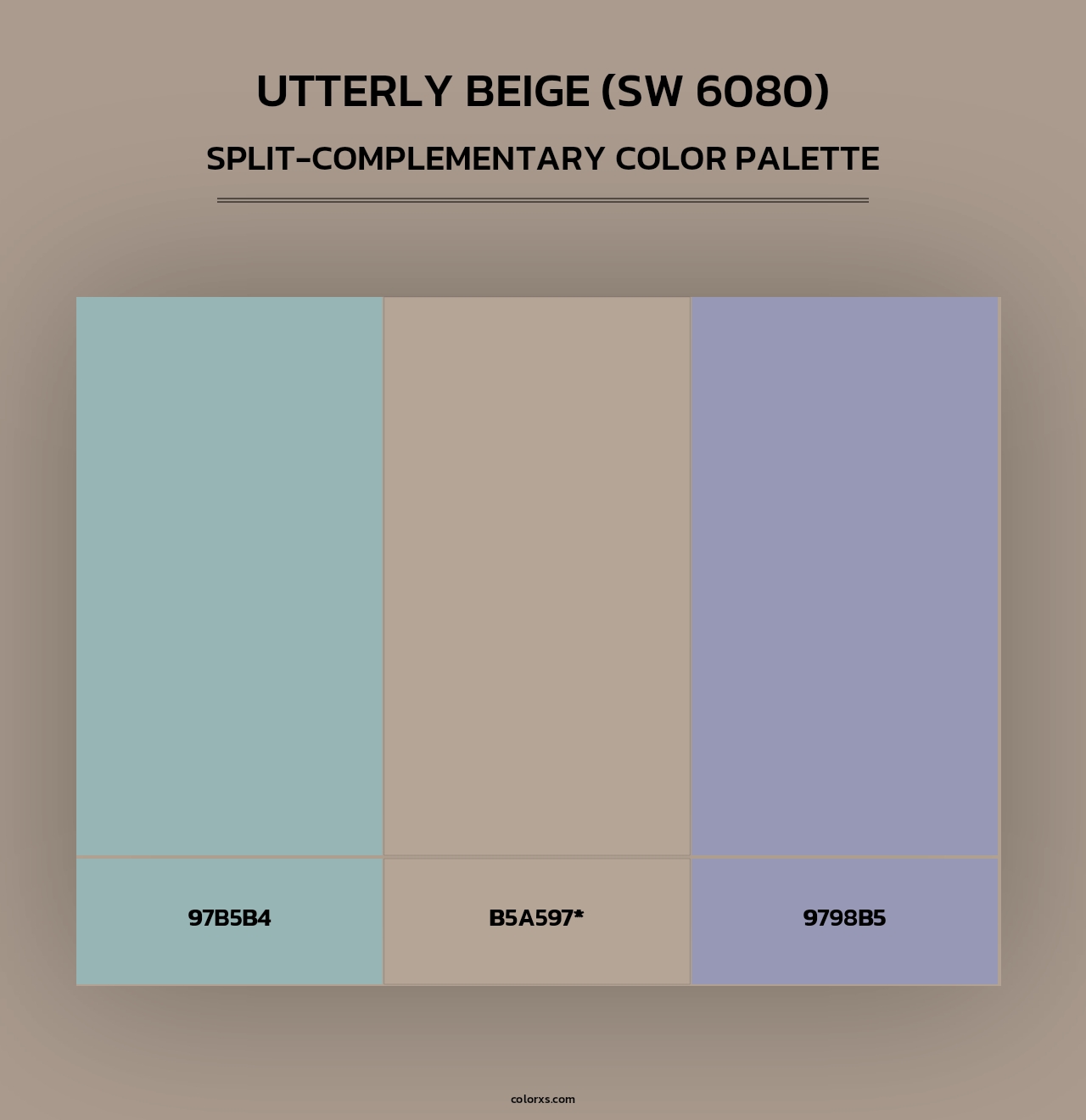 Utterly Beige (SW 6080) - Split-Complementary Color Palette