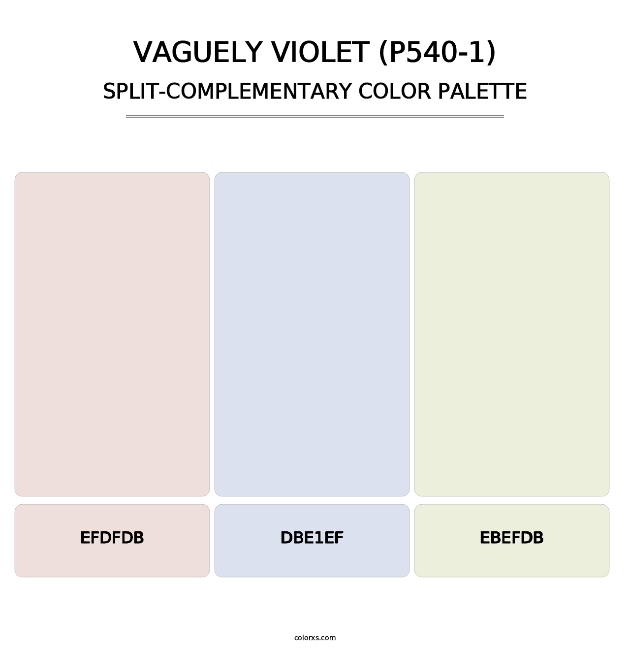 Vaguely Violet (P540-1) - Split-Complementary Color Palette