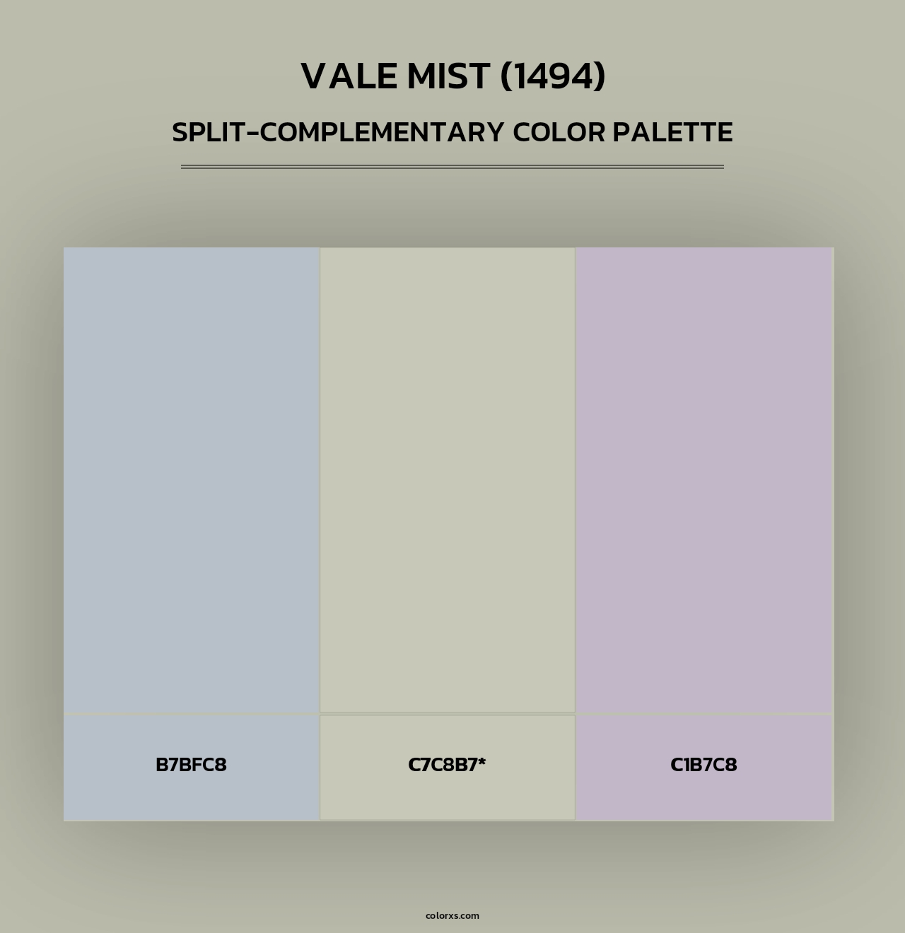 Vale Mist (1494) - Split-Complementary Color Palette