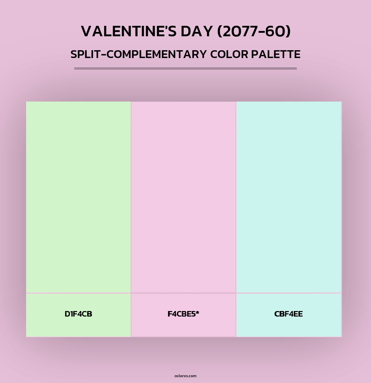 Valentine's Day (2077-60) - Split-Complementary Color Palette