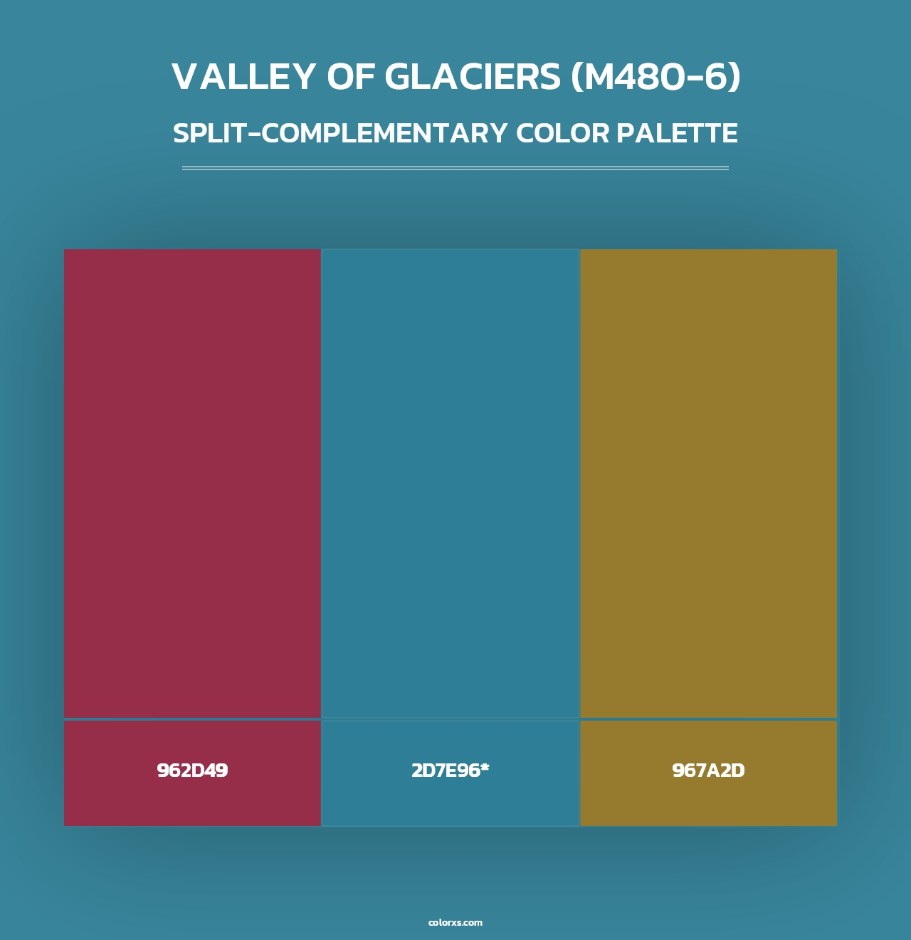 Valley Of Glaciers (M480-6) - Split-Complementary Color Palette