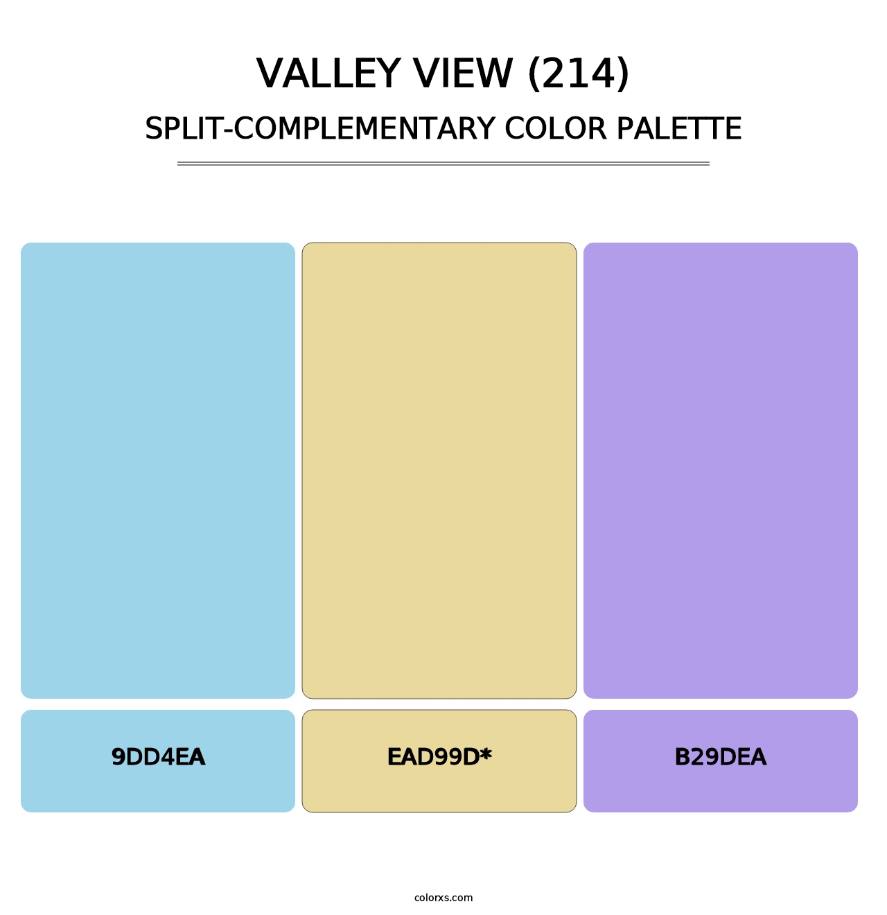 Valley View (214) - Split-Complementary Color Palette