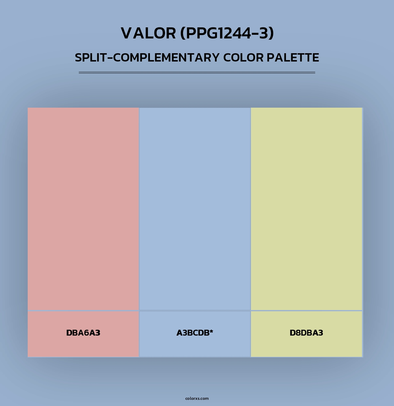 Valor (PPG1244-3) - Split-Complementary Color Palette