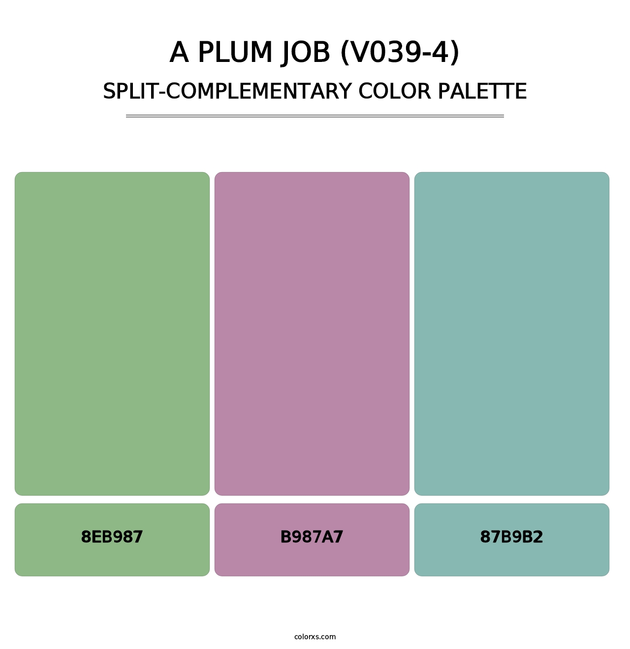 A Plum Job (V039-4) - Split-Complementary Color Palette