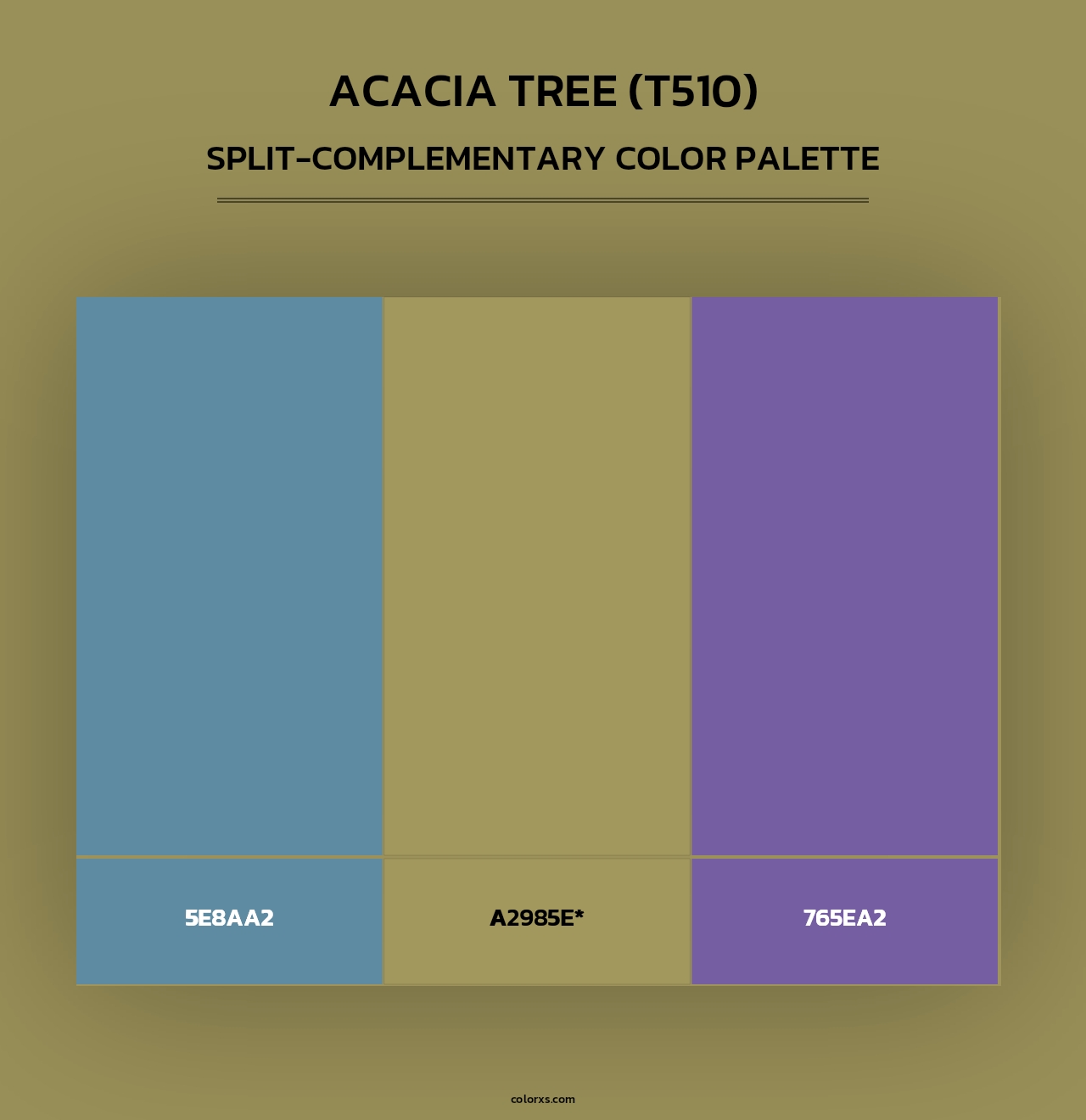 Acacia Tree (T510) - Split-Complementary Color Palette