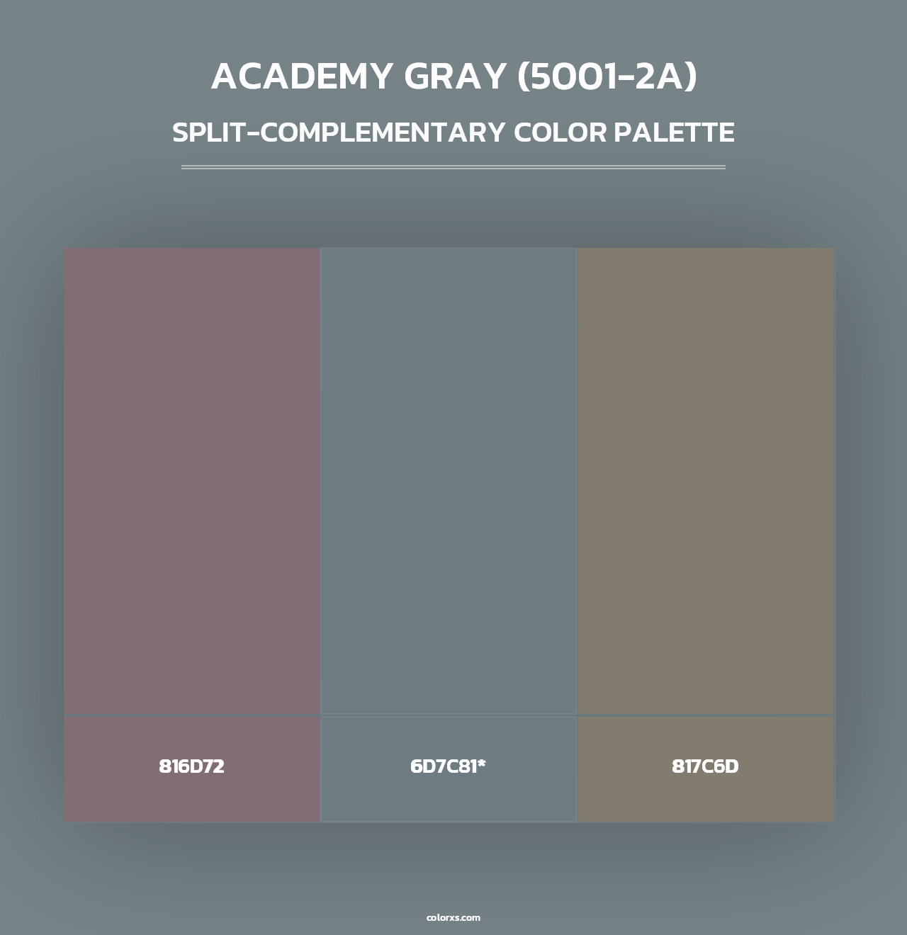 Academy Gray (5001-2A) - Split-Complementary Color Palette