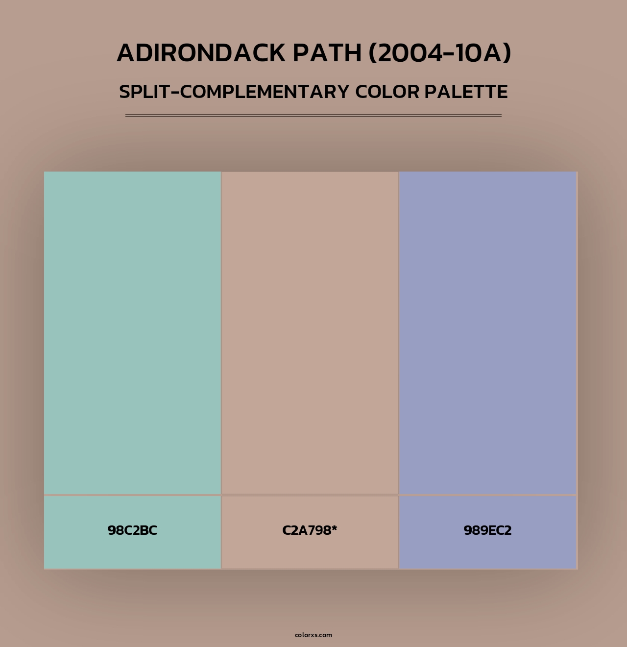 Adirondack Path (2004-10A) - Split-Complementary Color Palette
