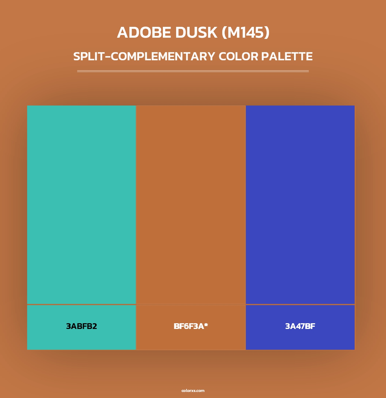 Adobe Dusk (M145) - Split-Complementary Color Palette