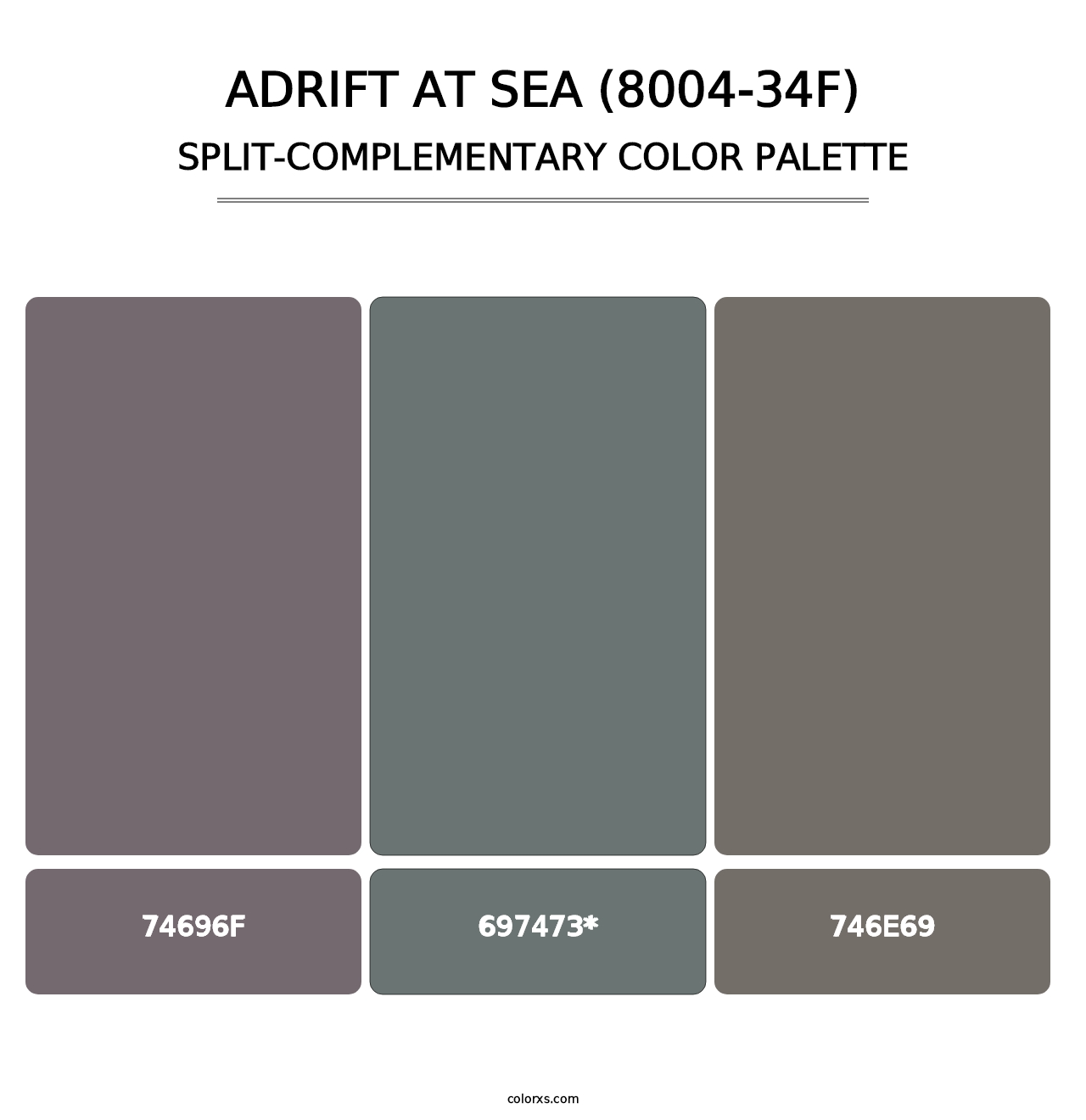 Adrift at Sea (8004-34F) - Split-Complementary Color Palette