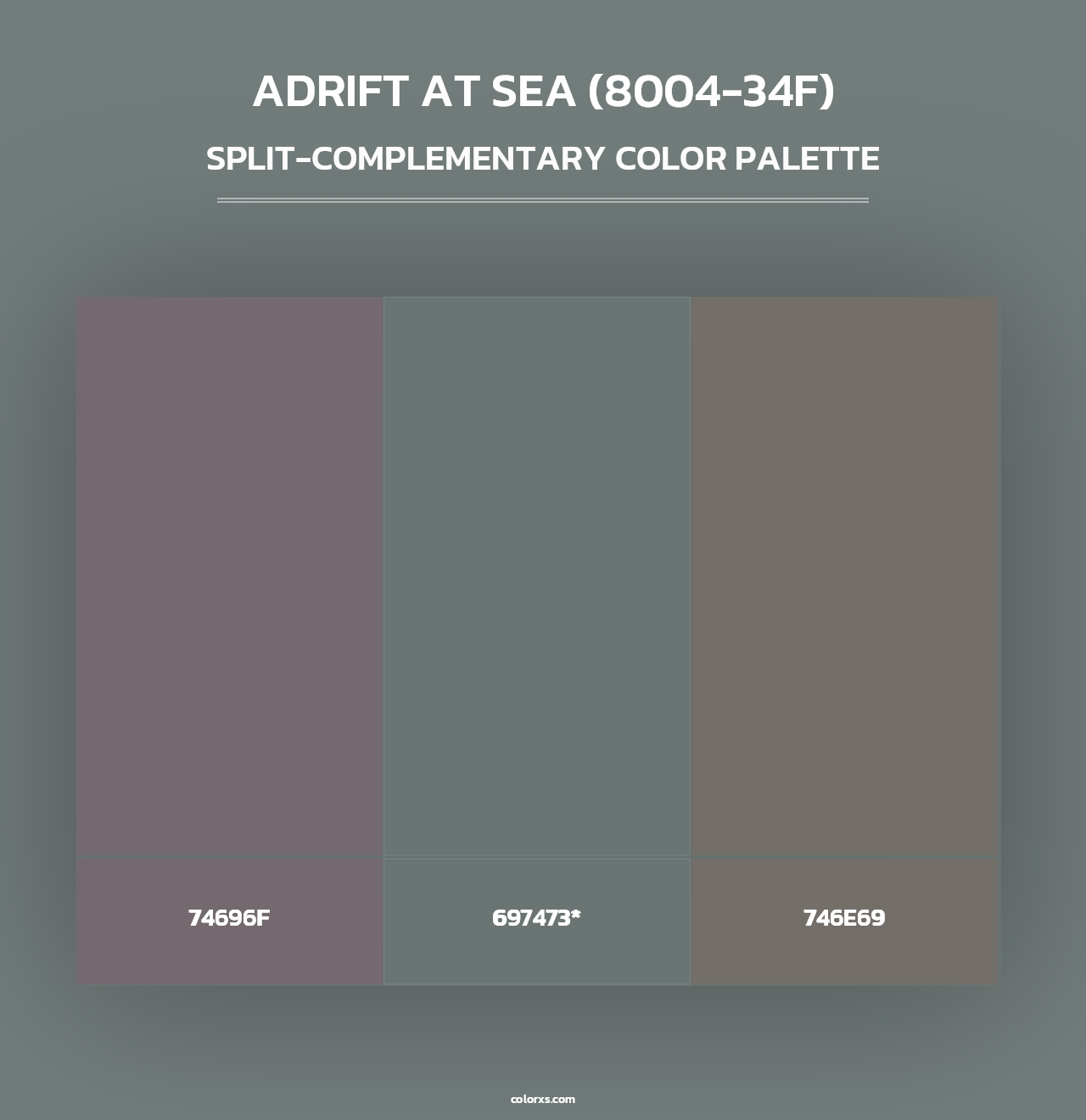Adrift at Sea (8004-34F) - Split-Complementary Color Palette