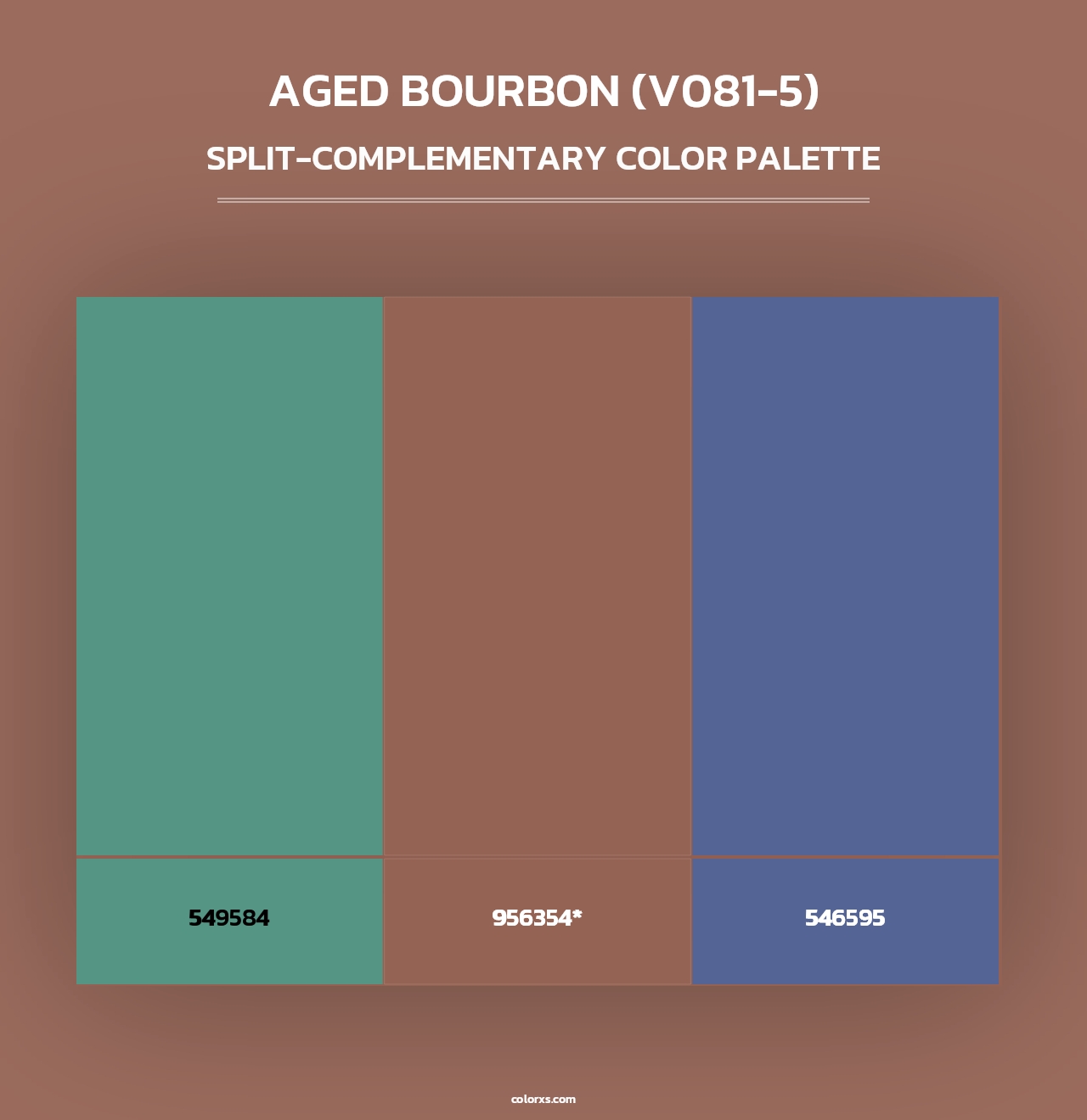 Aged Bourbon (V081-5) - Split-Complementary Color Palette
