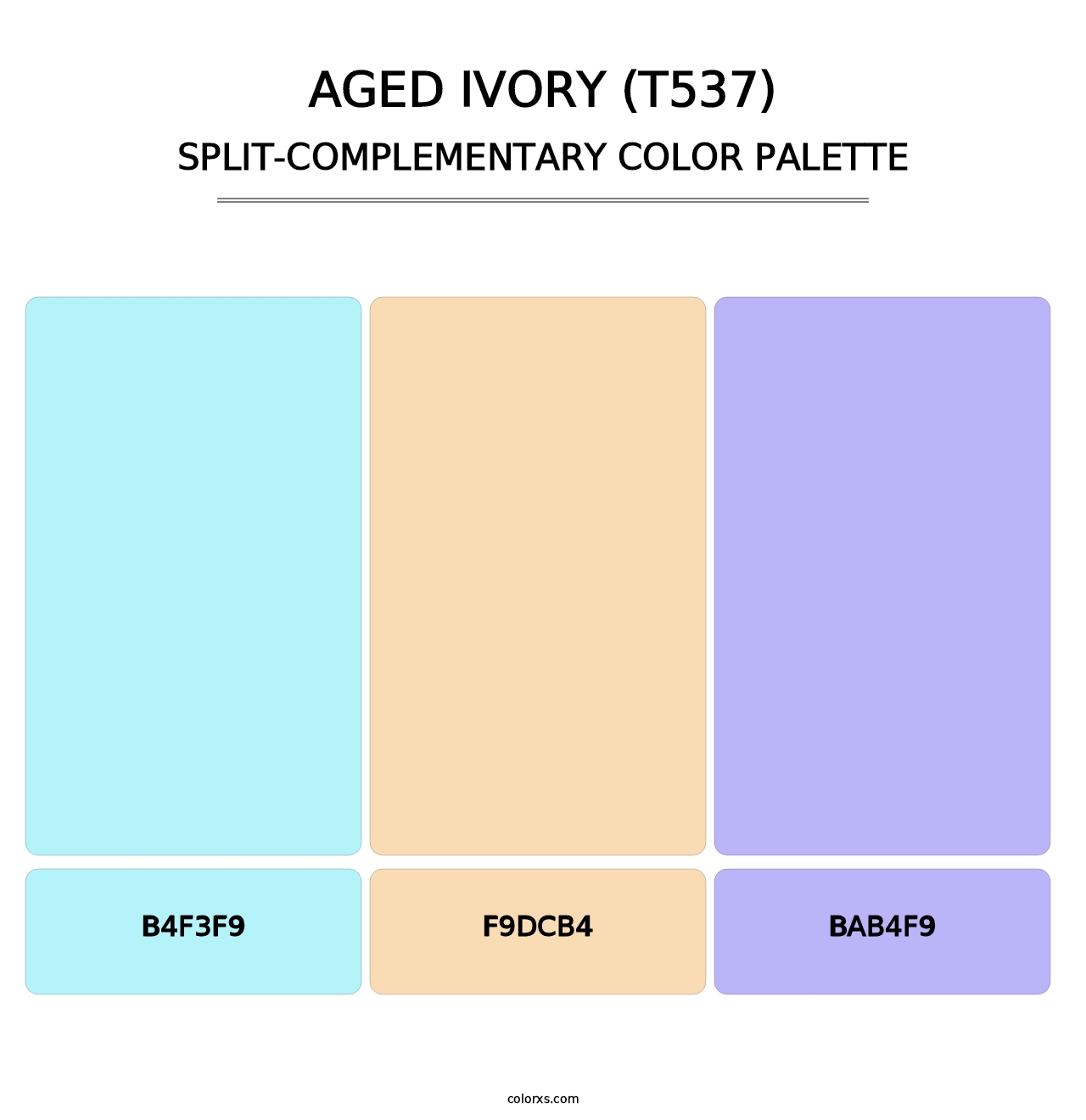 Aged Ivory (T537) - Split-Complementary Color Palette