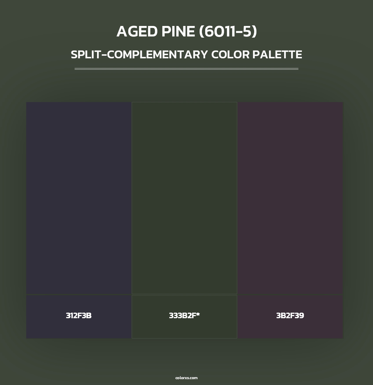 Aged Pine (6011-5) - Split-Complementary Color Palette